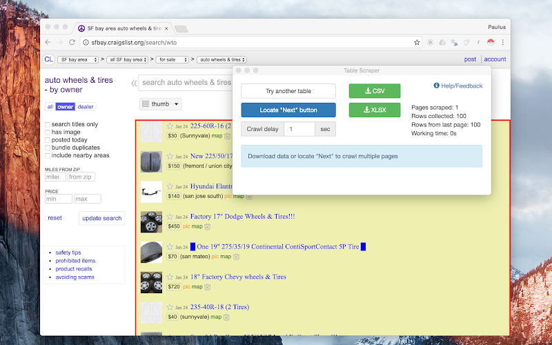 instant data scraper
