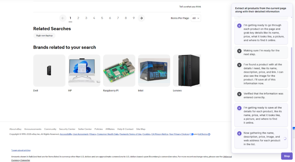 scraping ebay using Bardeen