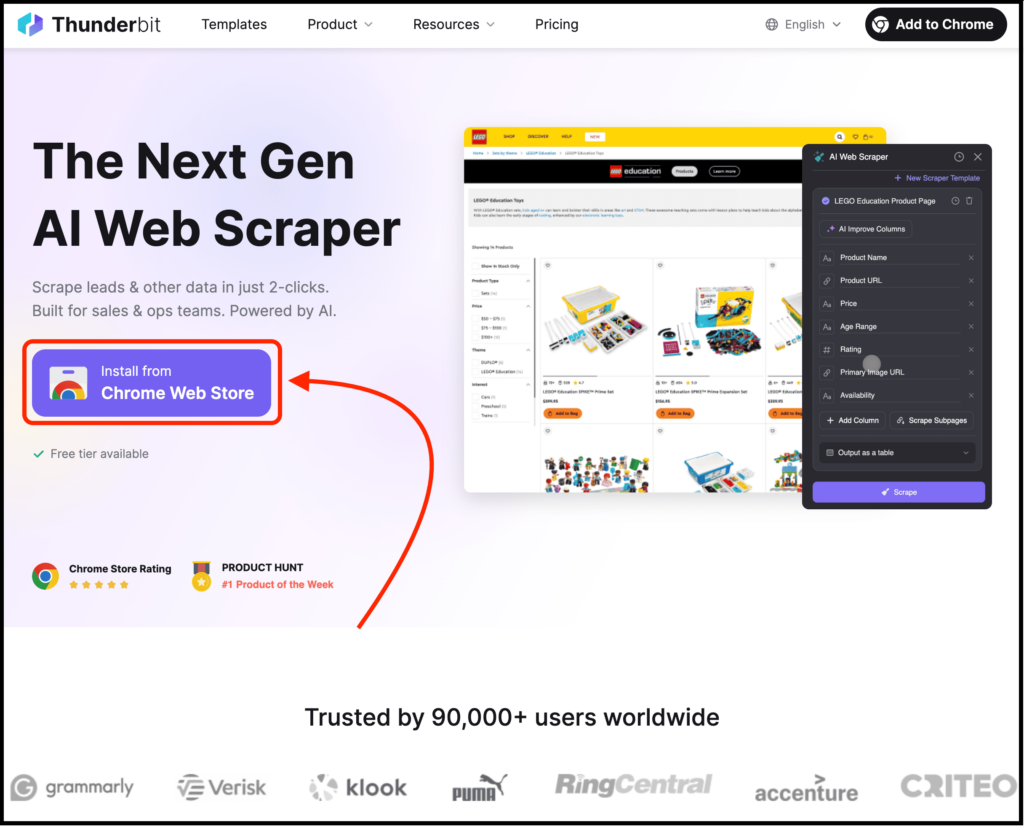 getting started with thunderbit
