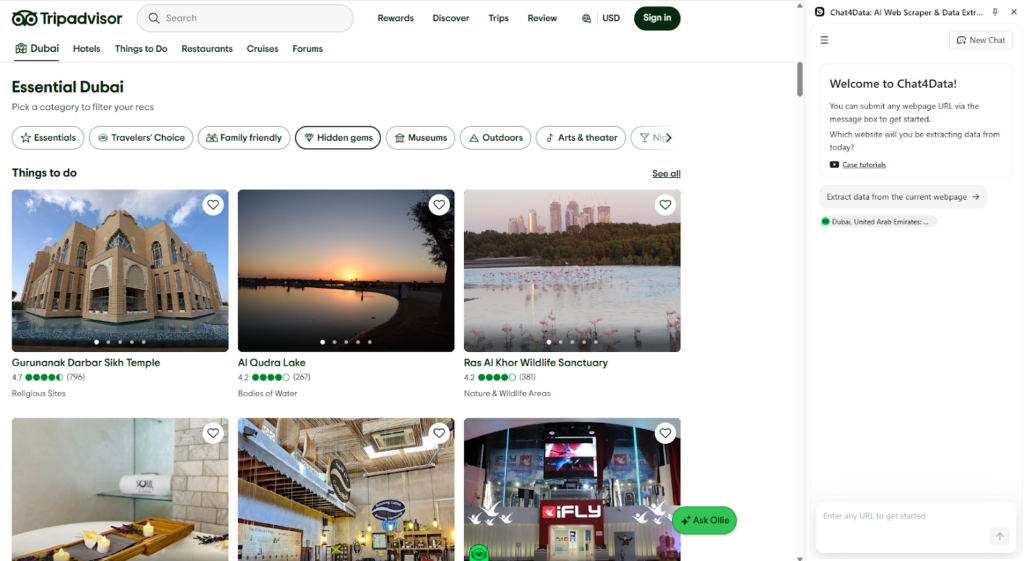 chat4data crawling bot tripadvisor