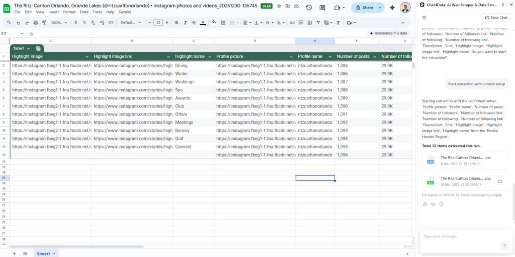 chat4data instagram email scraper