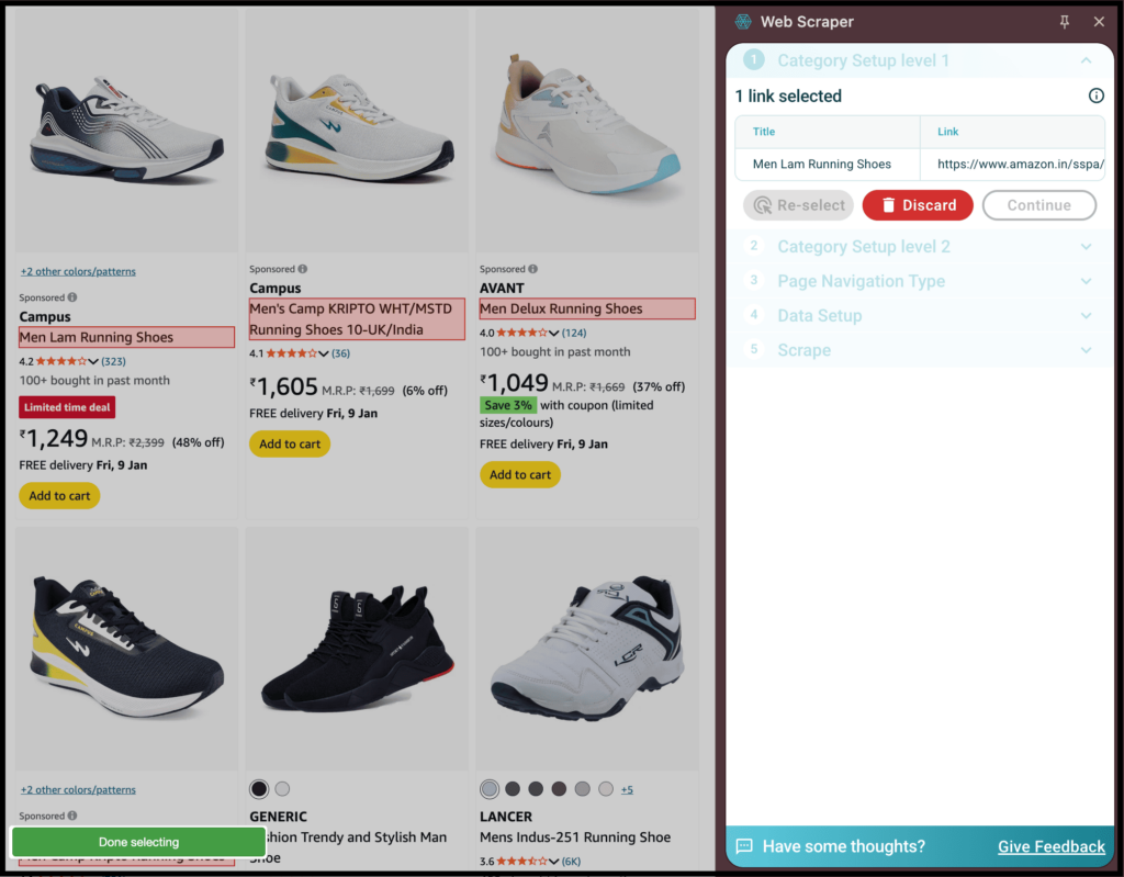 web scraper scraping process