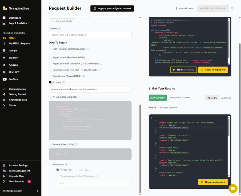 scrapingbee practical tutorial