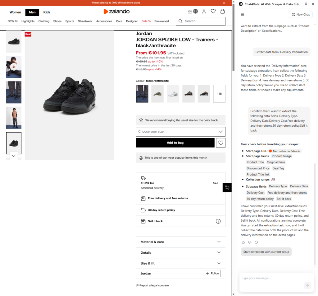chat4data scraping data practical guide