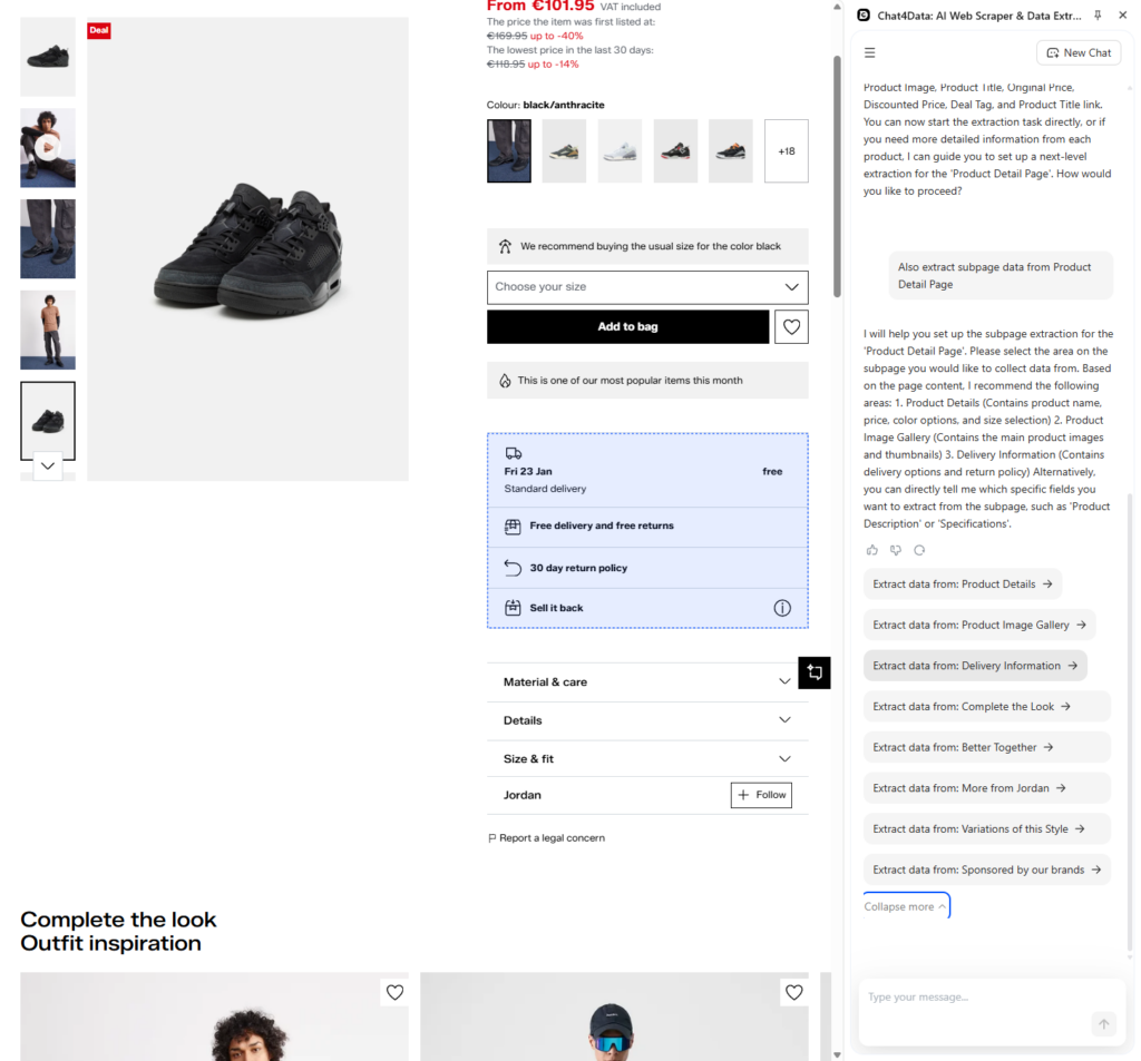 chat4data scraping data practical guide