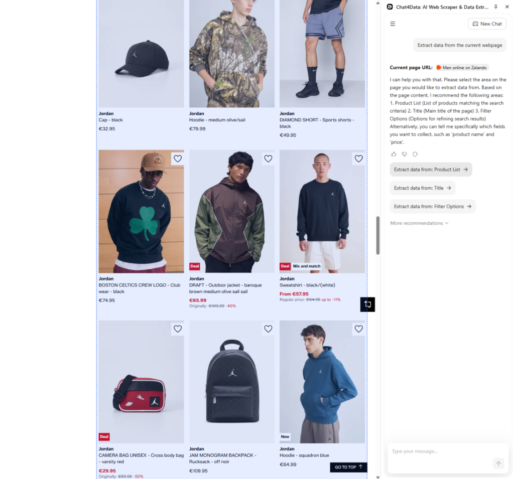 chat4data scraping data practical guide