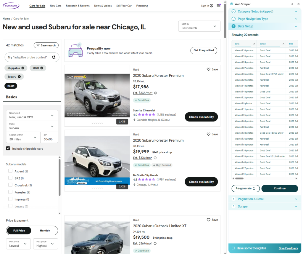 webscraper.io practical guide