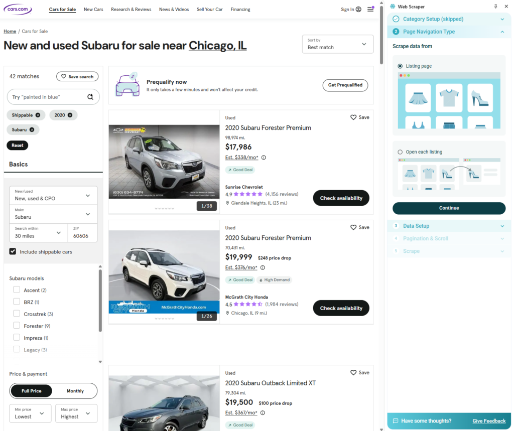 webscraper.io practical guide
