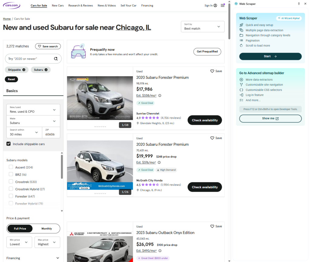 webscraper.io practical guide
