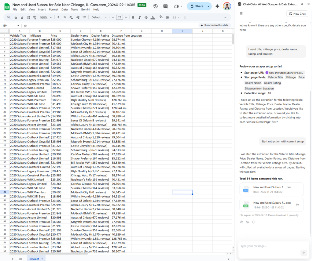 chat4data practical guide