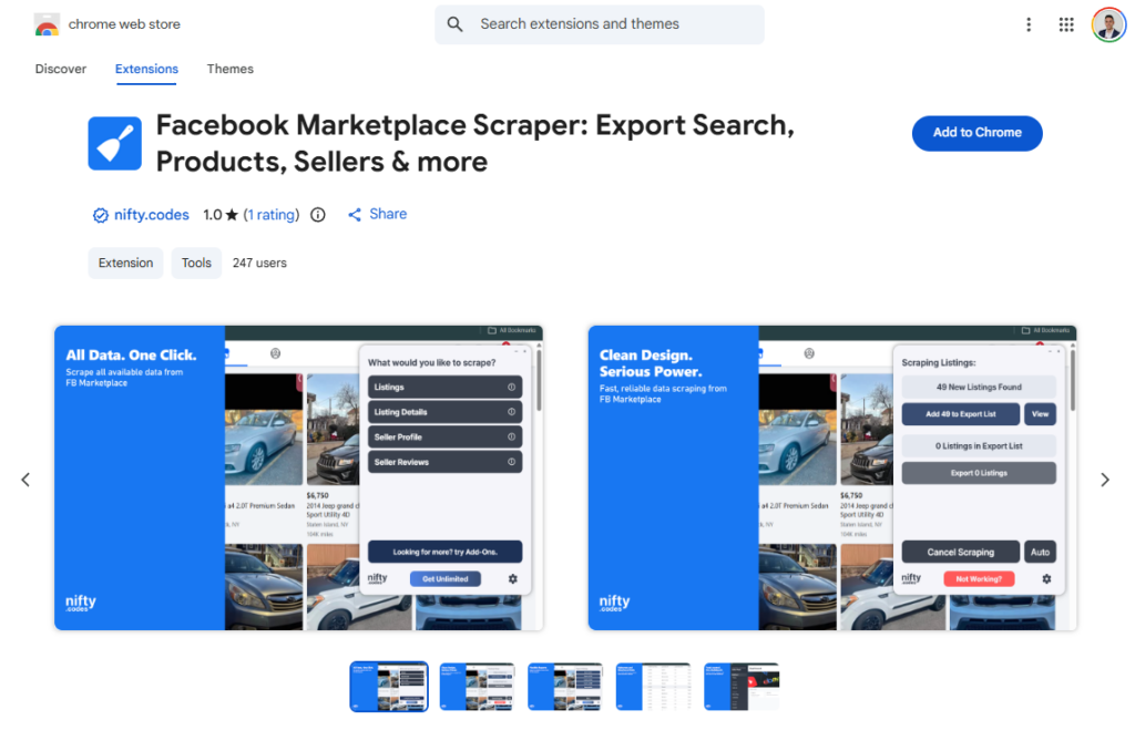 extension facebook marketplace scraper