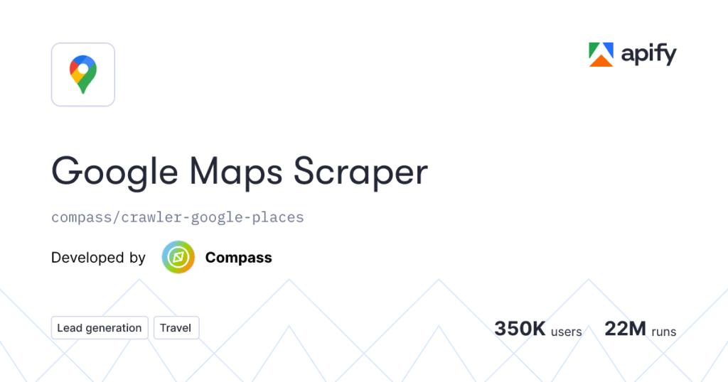 Apify google maps scraper