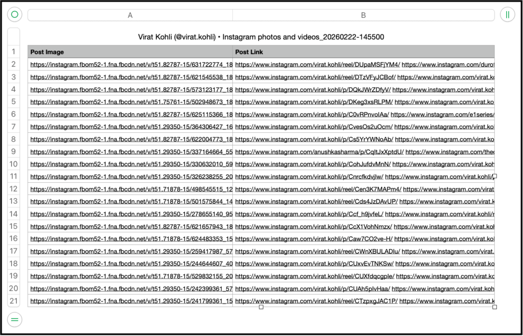 scraping output using chat4data