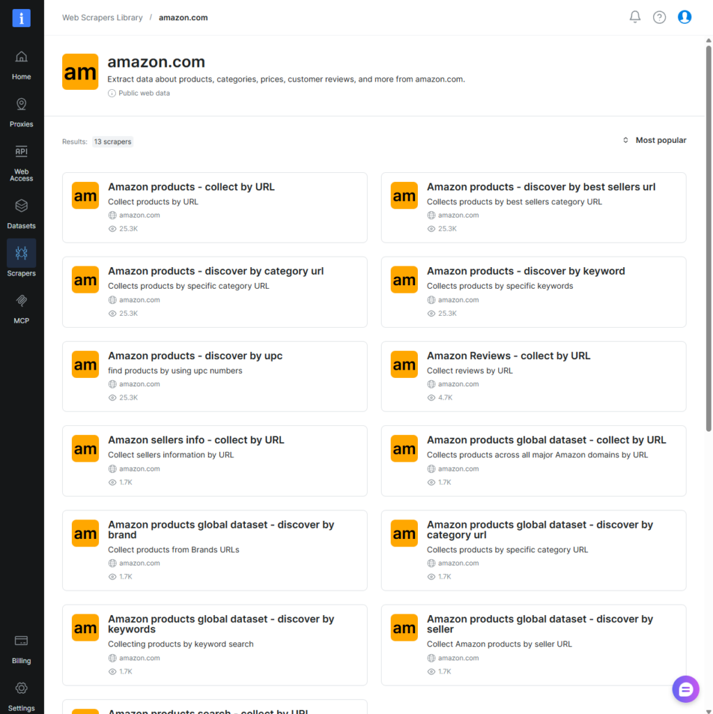 brightdata scraping amazon