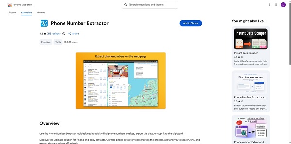 Phone Number Extractor (Chrome Extension)