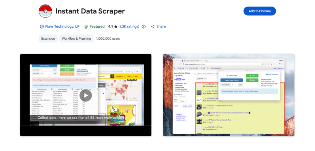 Instant Data Scraper: Best Free Option